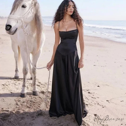 Sexy Bandage Lace Up Sleeveless Party Robe Maxi Dress
