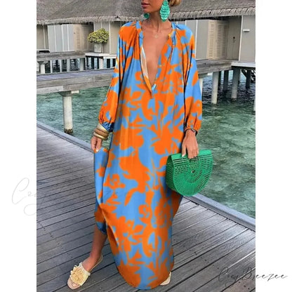Sexy Beach Party Loose Vintage Boho Dress