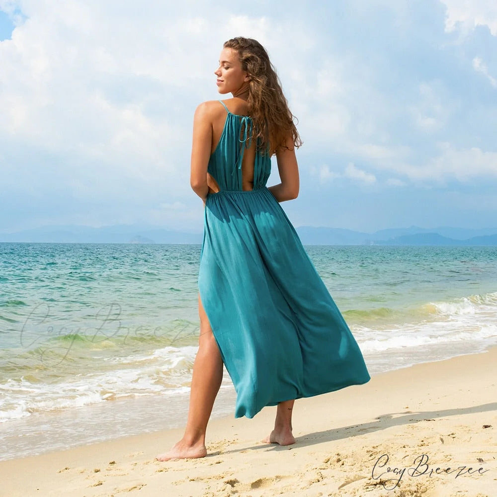 Sexy Cut Out Open Back Summer Holiday Long Dress CSN0031EA / XL