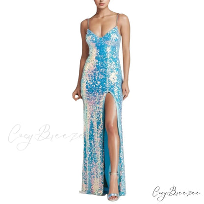 Sexy Elegant Strapless Tempting Backless Sophisticated High-Split Long Maxi Dress