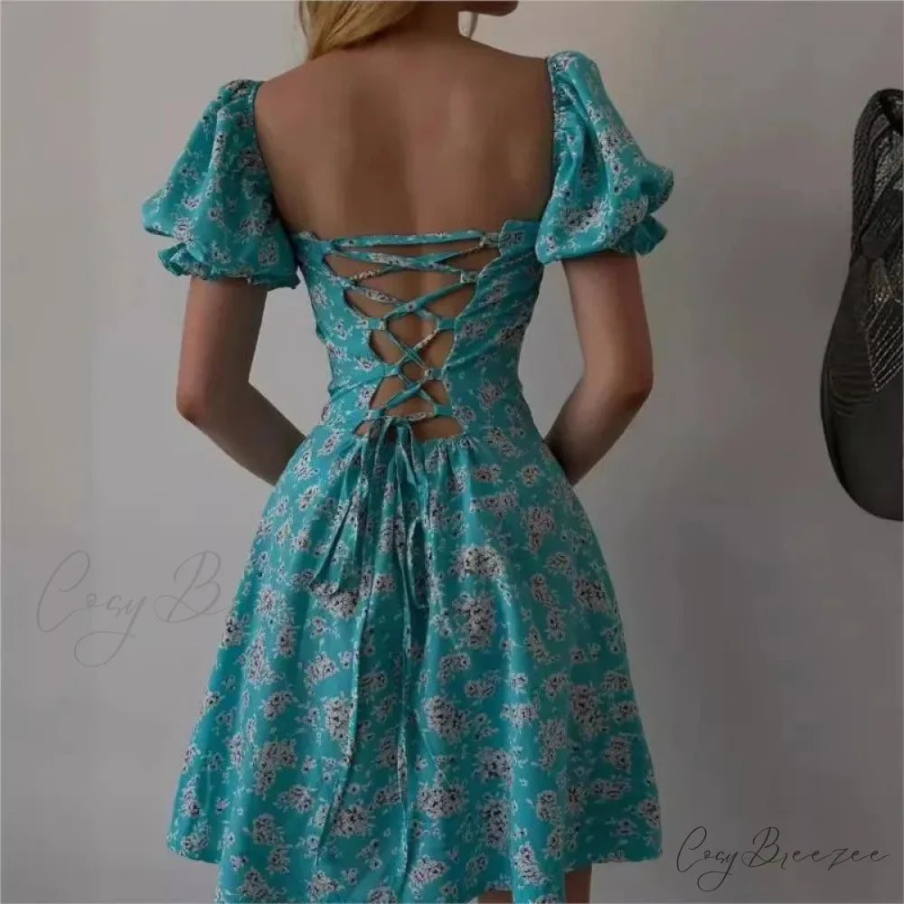 Sexy Floral Print Wrap Dress oldfloraldress-250126
