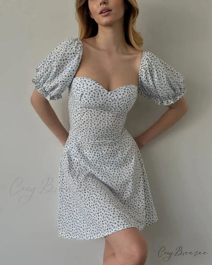 Sexy Floral Print Wrap Dress White / S oldfloraldress-250126