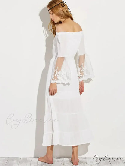 Sexy Off-Shoulder Lace Boho Dress bohodress-250126