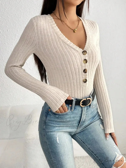 Sexy Slimming Le Yin One-Piece Button Base Coat Women knittop-250126