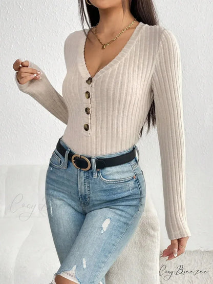 Sexy Slimming Le Yin One-Piece Button Base Coat Women knittop-250126