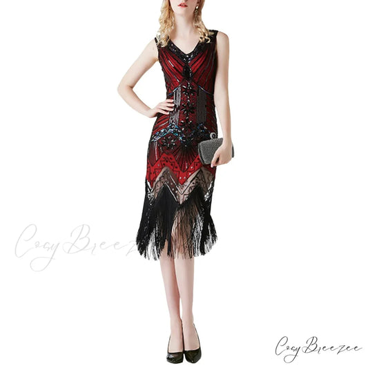 Sexy Suspender Slim Fit Sequin Evening Gown Long Summer Elegant Spaghetti Strap Party Dress Red / S