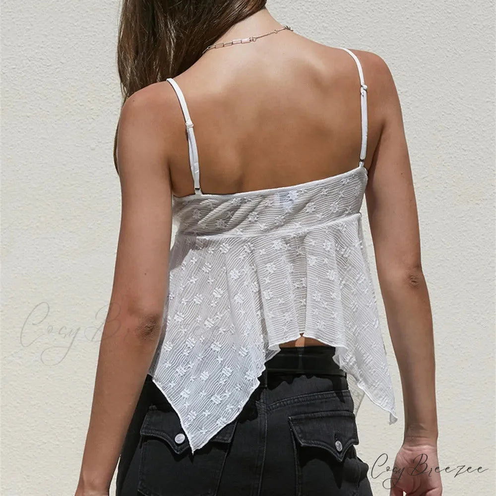 Sheer Mesh Babydoll Crop Top croptop-250223
