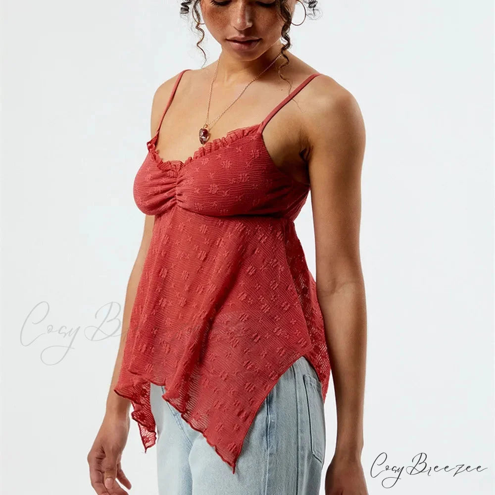 Sheer Mesh Babydoll Crop Top croptop-250223