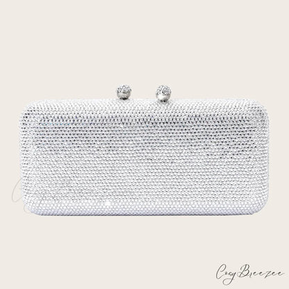 Shining Evening Wedding Shoulder Bag Silver clutchbag-250126