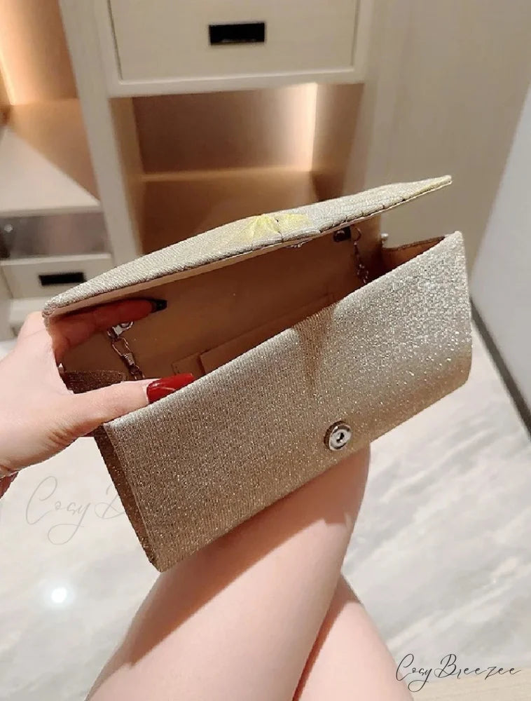 Shining Wedding Silver Crossbody Handbag clutchbag-250126