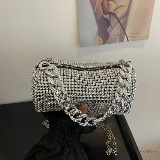 Shiny Banquet Glitter Crossbody Cuba Chain Bag clutchbag-250126