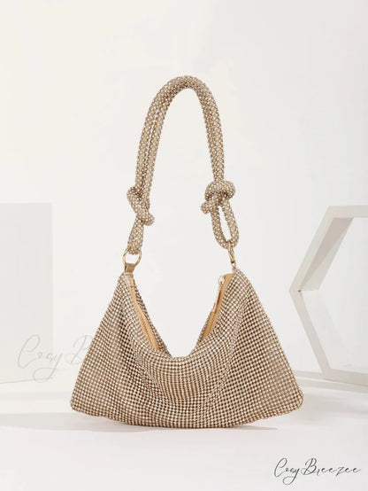 Shiny Rhinestones Elegant Wedding Clutch GOLD clutchbag-250126
