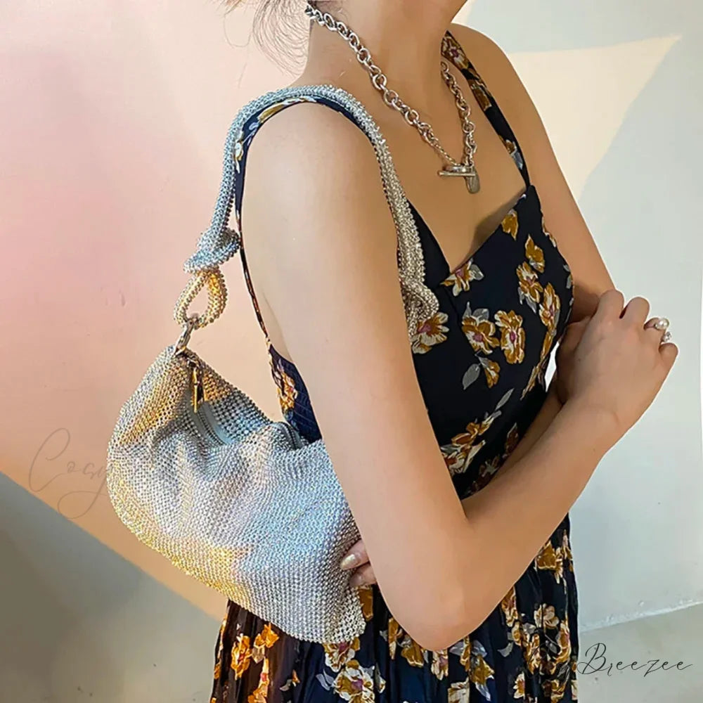 Shiny Rhinestones Evening Clutch Women Sparkly Party Wedding Handbag clutchbag-250126