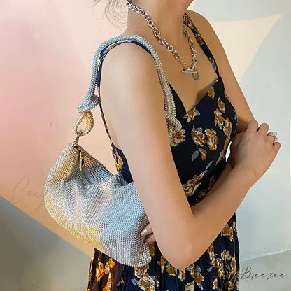 Shiny Rhinestones Evening Clutch Women Sparkly Party Wedding Handbag clutchbag-250126