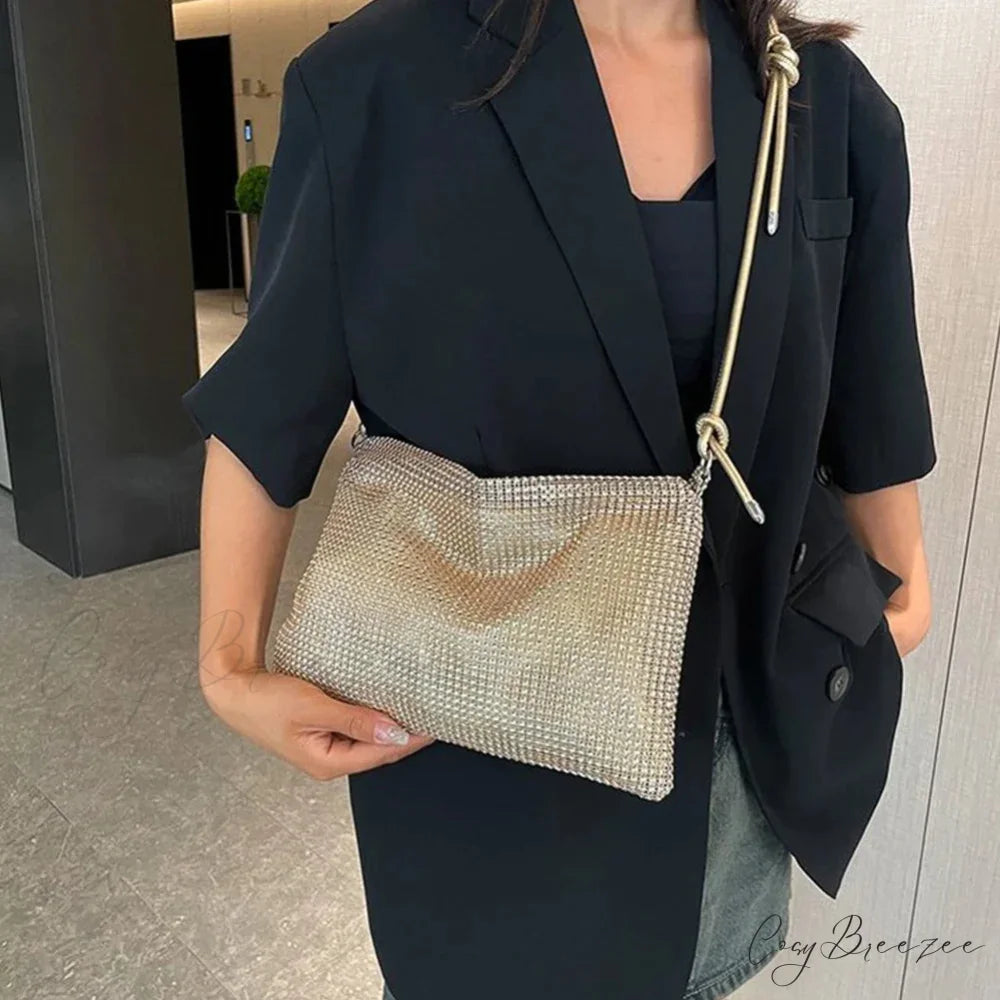 Shiny Rhinestones Evening Clutch Women Sparkly Party Wedding Handbag clutchbag-250126