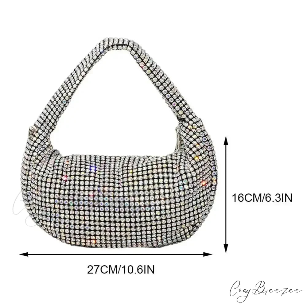 Shiny Rhinestones Evening Clutch Women Sparkly Party Wedding Handbag Multicolor clutchbag-250126