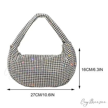 Shiny Rhinestones Evening Clutch Women Sparkly Party Wedding Handbag Multicolor clutchbag-250126
