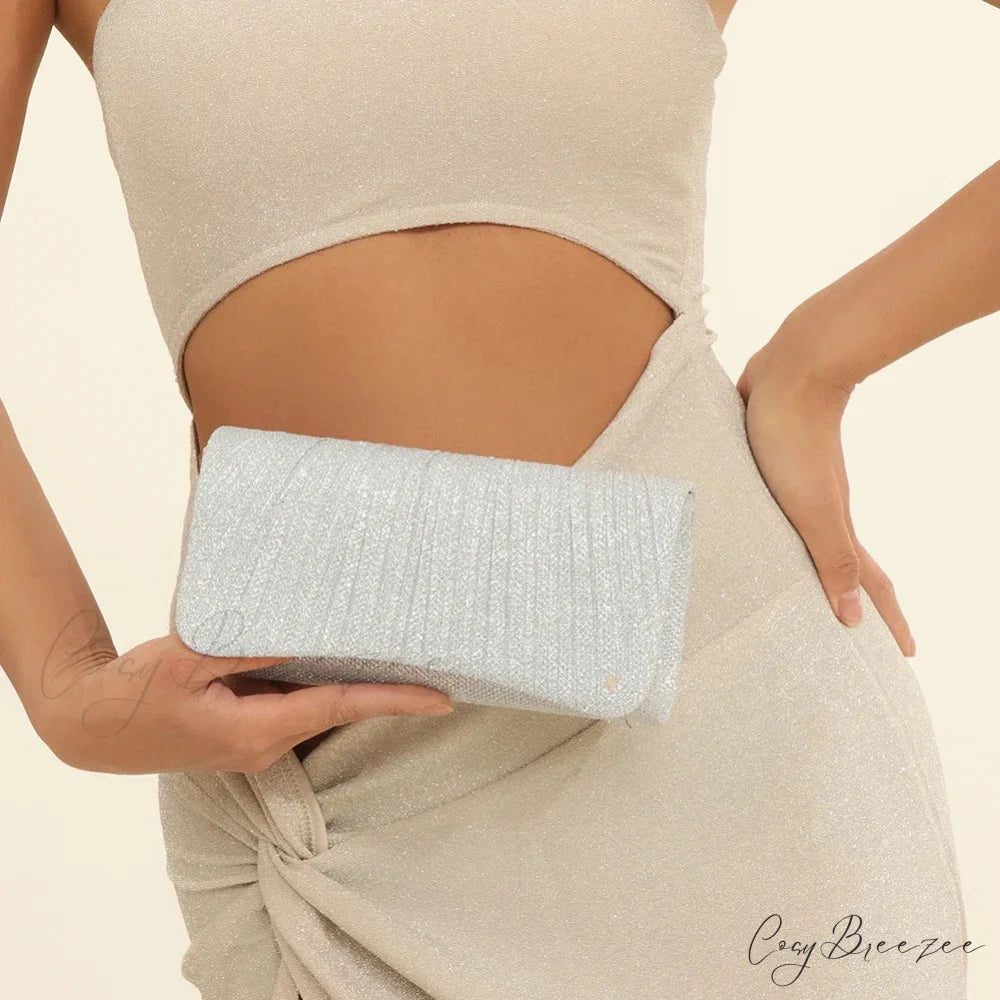 Shiny Shoulder Chain Satchel Wedding Clutch clutchbag-250126
