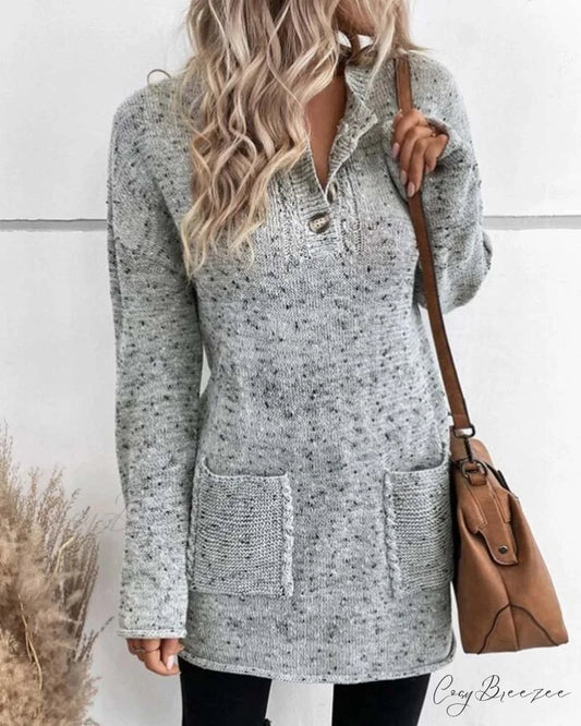 Shoulder with Sweater Drop Pocket Patch Gray / S