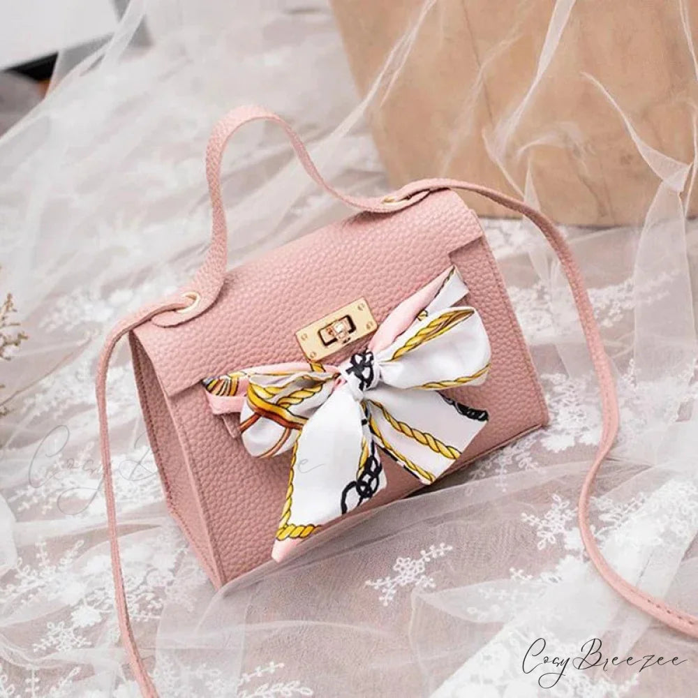 Silk Scarf Designer Small Shoulder Handbag Pink handbag-250126