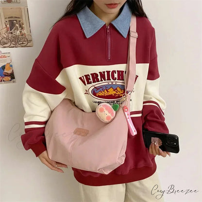 Simple College Style Nylon Large Crossbody crossbody-250126