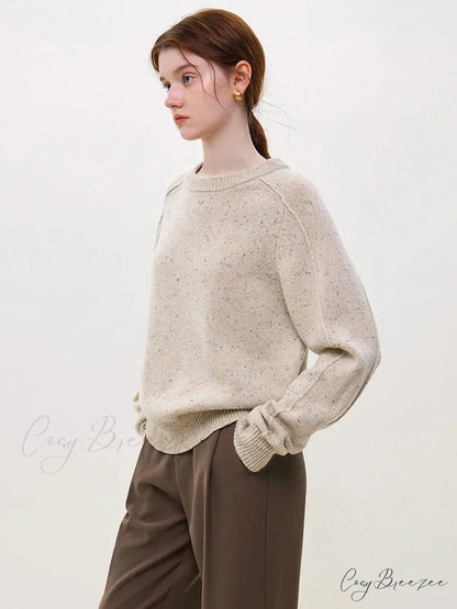 Simple Colorful Dot Wool Pullover Sweater swraters-241228