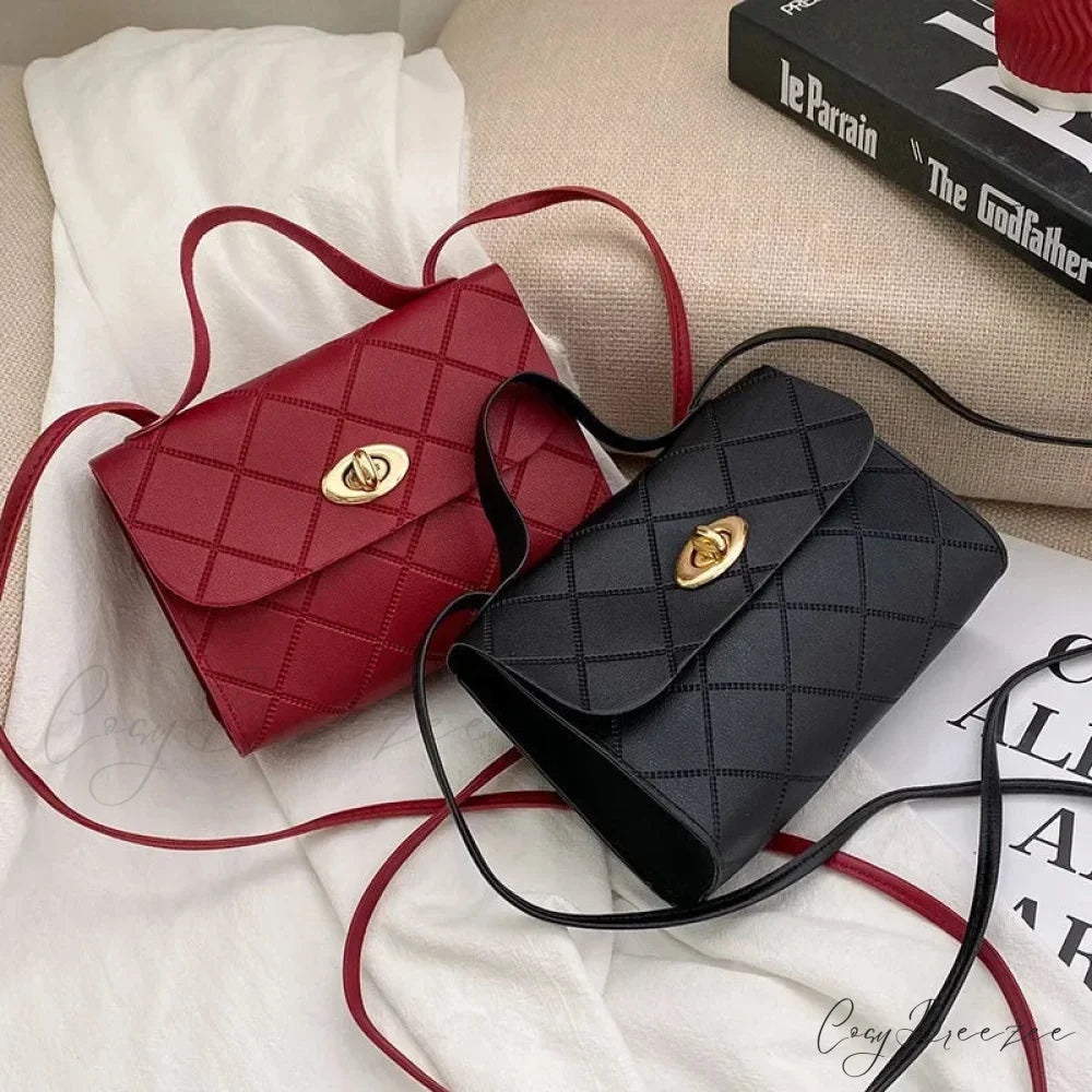 Simple PU Leather Mobile Coin Crossbody Bag handbag-250126