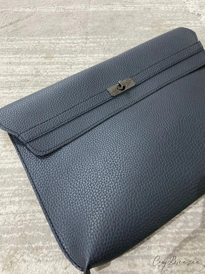 Simple Red PU Leather Envelope 330X30X230mm / Black clutchbag-250126