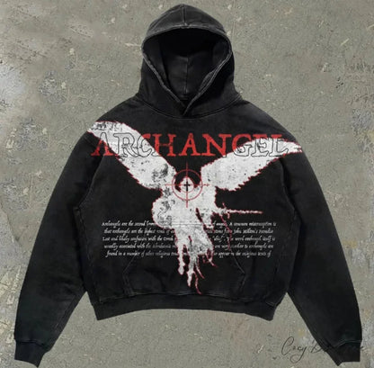 Skull Rap Graphic Cotton Hoodie black 3 / S hoodies-241228