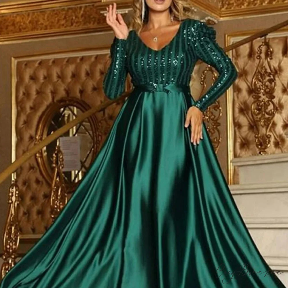 Slim Lapel Single-Breasted Belted Denim New Autumn Spring Female Streetwear Fashion Lady Jeans Dress Green / M