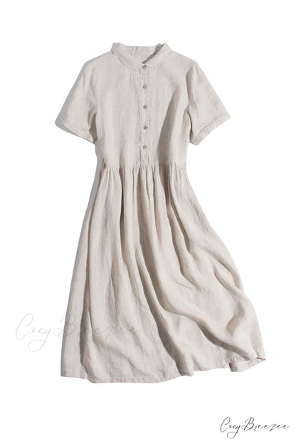 Slouchy Linen Daisy Dress Linen / M