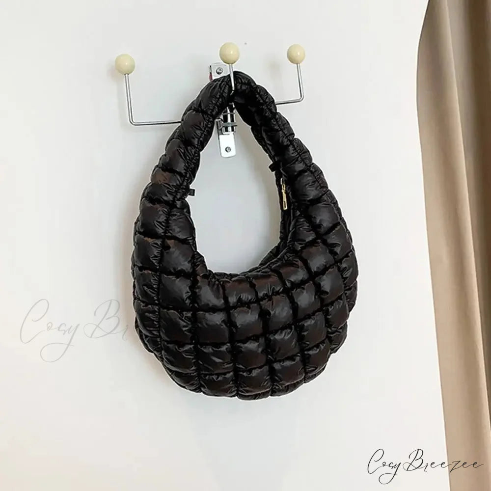 Small Quilted Cotton Padded Tote Handbag handbag-250126