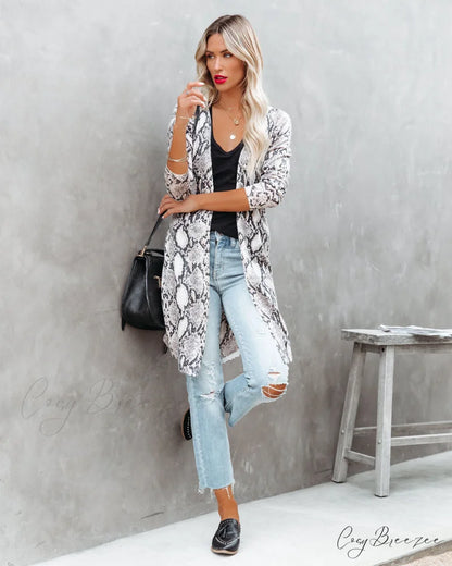 Snake Print Cardigan