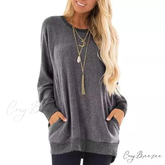 Soft Arm Haute Pullover Long Women’s Edition Sweatshirt Charcoal / S
