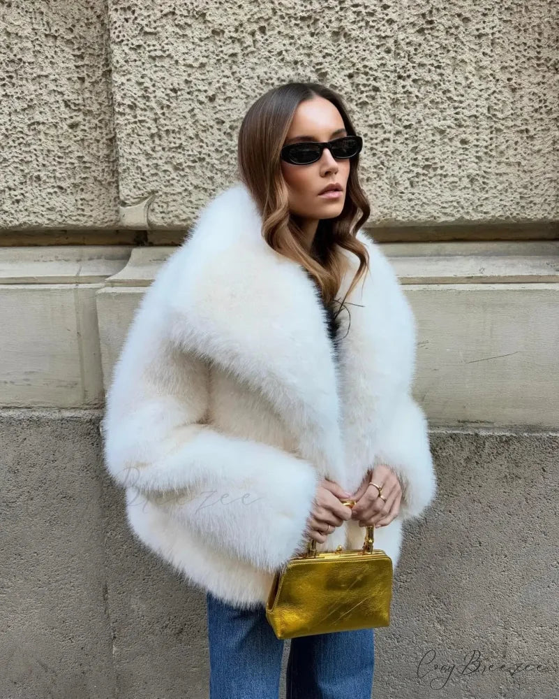 Soft Cropped Thermal Coat White / S coats-241228