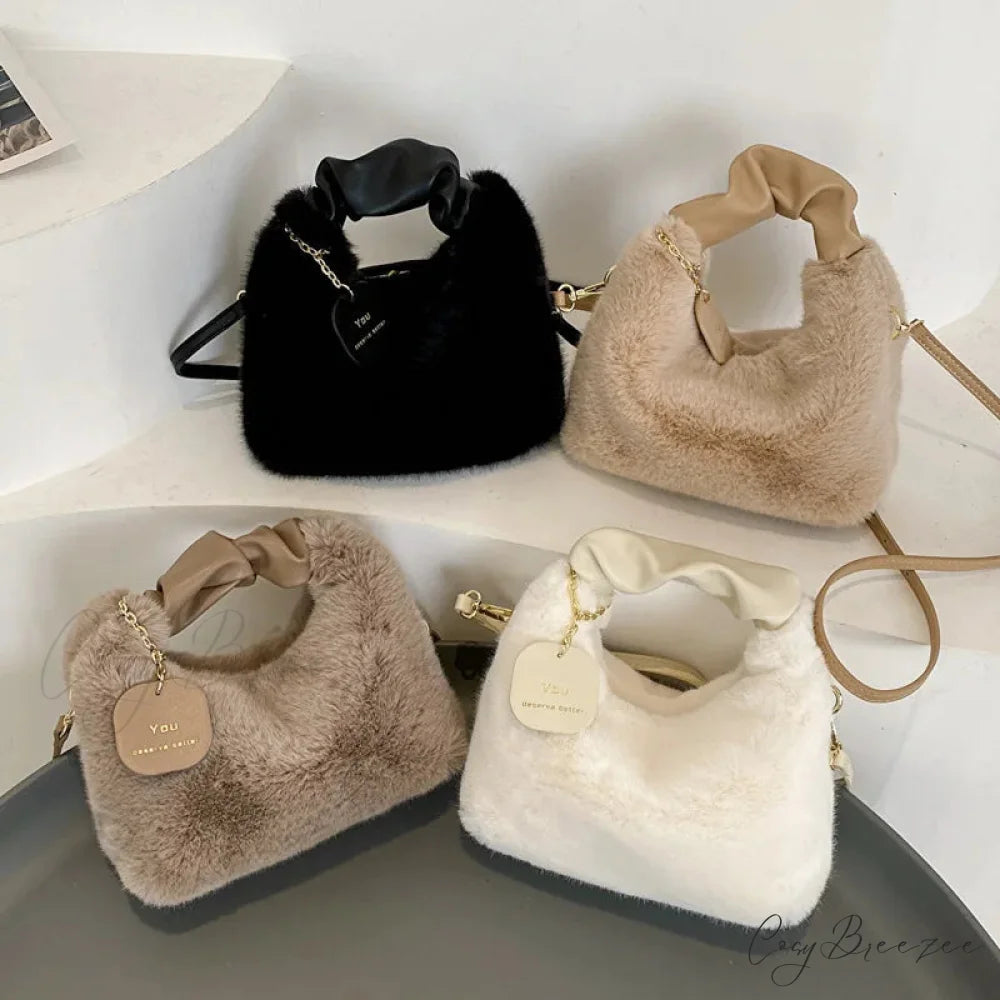 Soft Plush Simple Crossbody Womens Handbag handbag-250126