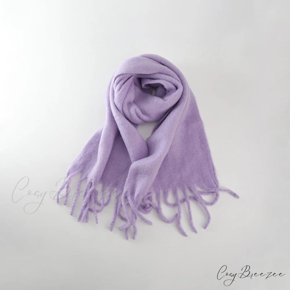 Soft Warm Cozy Elegant Trendy Comfortable Stylish Versatile Scarf Purple