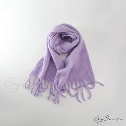 Soft Warm Cozy Elegant Trendy Comfortable Stylish Versatile Scarf Purple