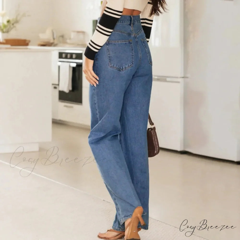 Solid Color Comfortable Korean Denim Jeans