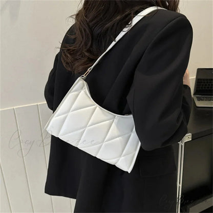 Solid Color PU Leather Underarm Crossbody crossbody-250126