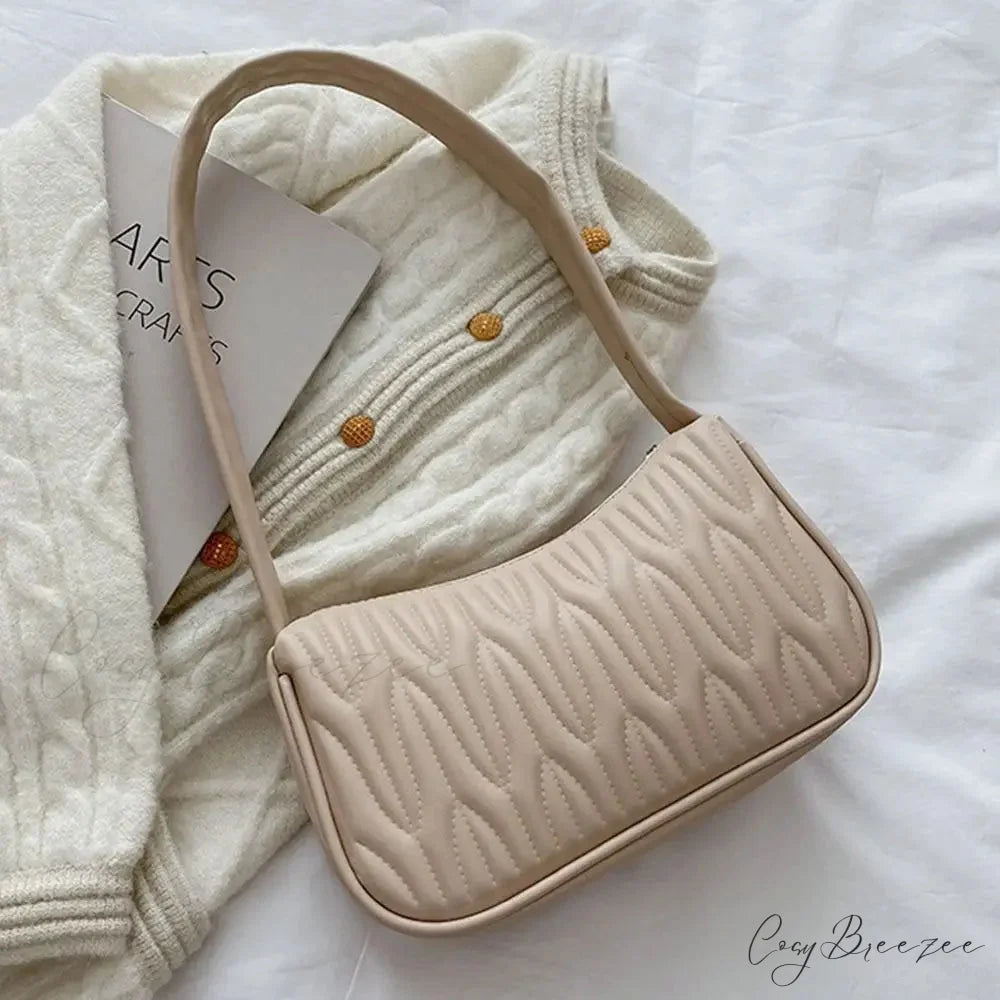 Solid Color PU Leather Women Shoulder Bag shoulder-250126