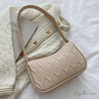 Solid Color PU Leather Women Shoulder Bag shoulder-250126