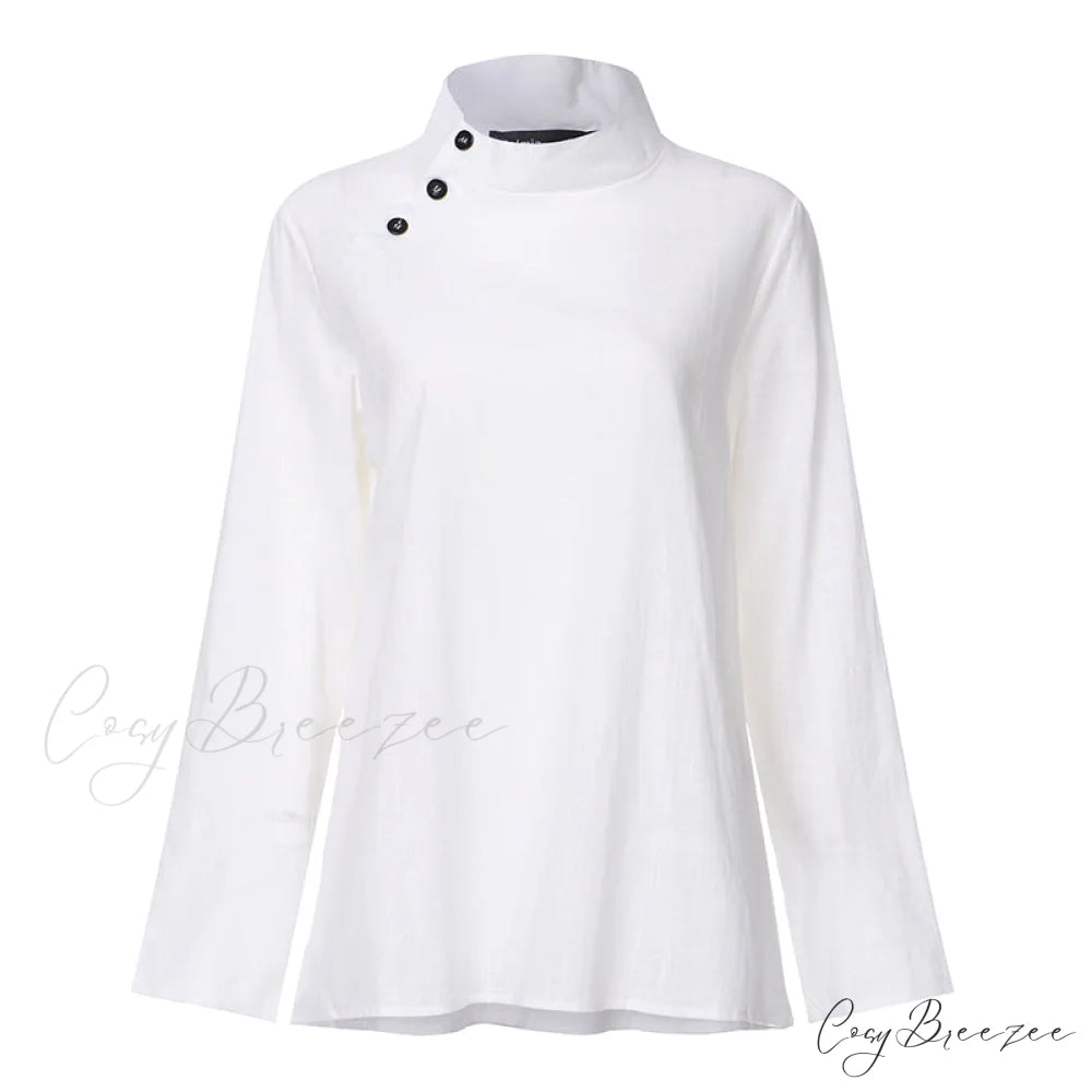 Solid Cotton Size Loose Blouses Stylish Plus Women Blusas Linen Arm Brief Tops Casual Tunic Warm-Season Femme