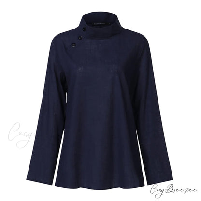 Solid Cotton Size Loose Blouses Stylish Plus Women Blusas Linen Arm Brief Tops Casual Tunic Warm-Season Femme