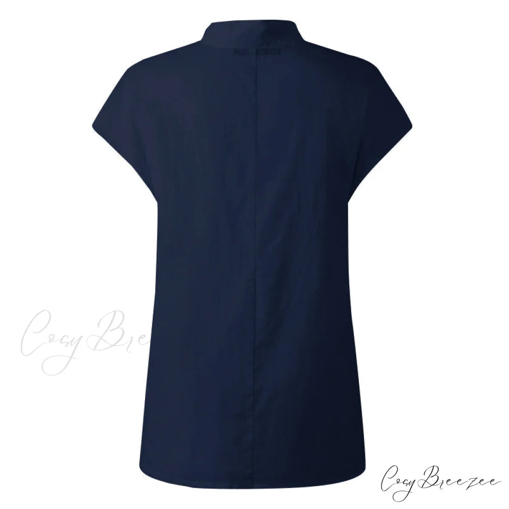 Solid Cotton Size Loose Blouses Stylish Plus Women Blusas Linen Arm Brief Tops Casual Tunic Warm-Season Femme