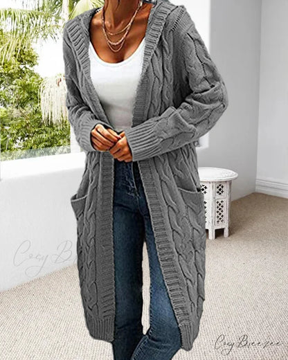 Solid Long Color Cardigan