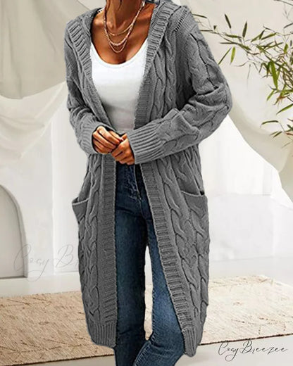 Solid Long Color Cardigan