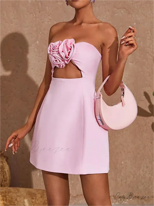 Solid Off-Shoulder Mini Dress minidress-250223