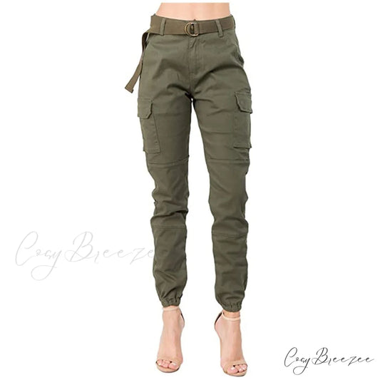 Solid Pants With Belt Wide Pants Pantalones