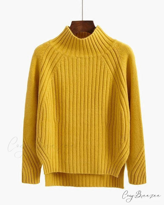 Solid Stand-up in Sweater Color Yellow / S